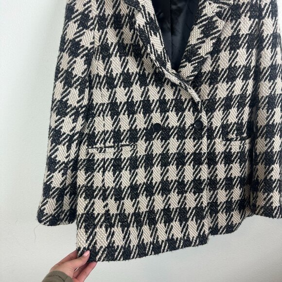 Anine Bing Houndstooth Blazer Jacket S Oversized Business Casual Office Minimali - Picture 3 of 8